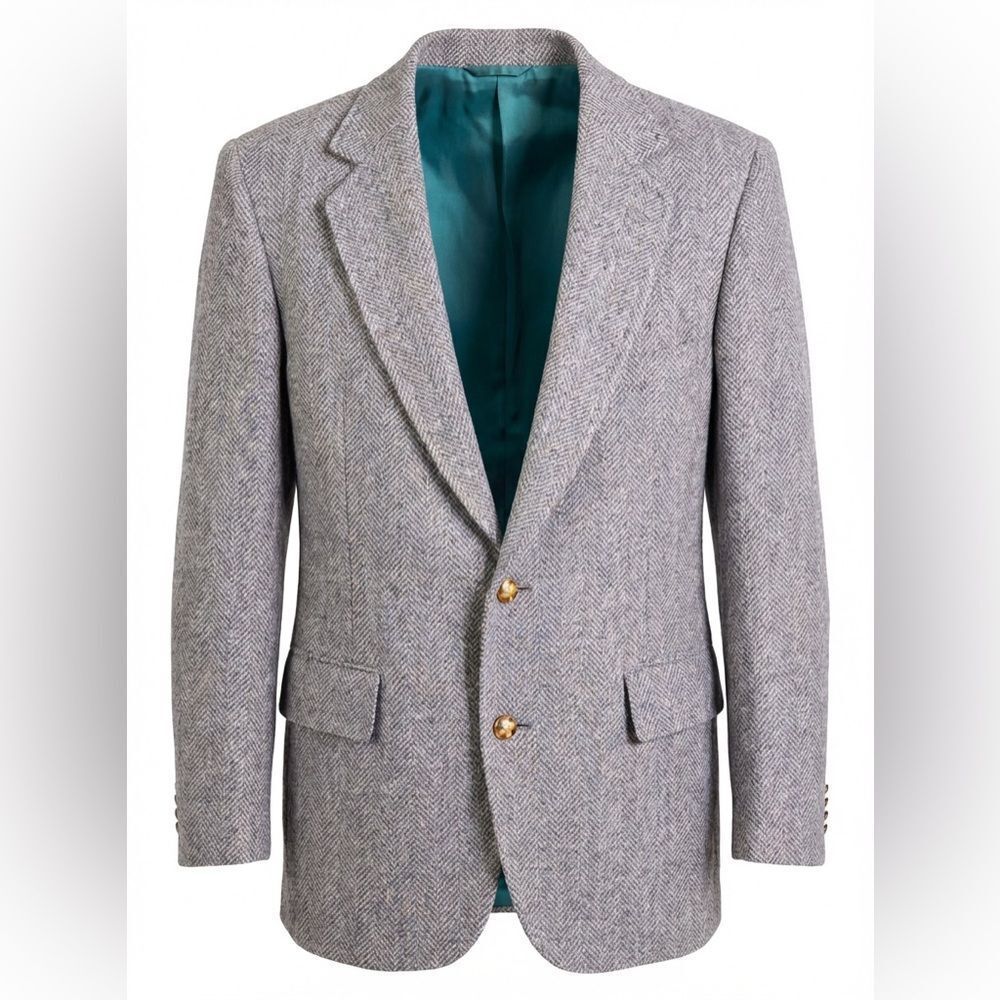 PENDLETON MENS TWEED BLAZER BLUE GRAY SIZE 42